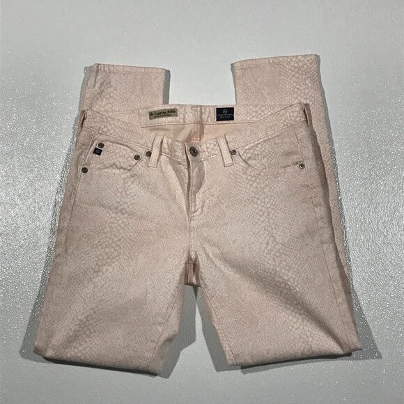 AG Adriano Goldschmied Jeans Blush Snakeskin Print - Picture 1 of 10